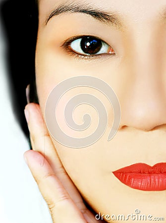 Beautiful asian face Stock Photo