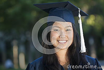 Beautiful Asian Graduate Stock Photo