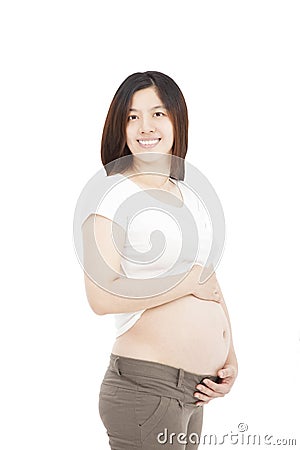Beautiful asian pregnant woman Stock Photo