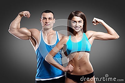 Beautiful athletic couple Stock Photo