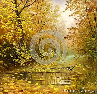 Beautiful autumn landscape Stock Photo