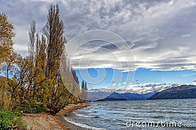 The beautiful autumn lookout of Roys Bay Stock Photo