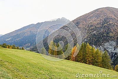 Beautiful Autumn Scenery of European Countryside, Austria, Europe Stock Photo