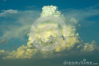 Beautiful awesome clouds in Nebraska Stock Photo