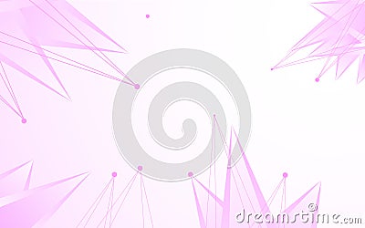 Beautiful background abstract figures. Prism, triangle, pyramid, lines and points. Stock Photo