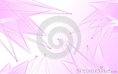Beautiful background abstract figures. Prism, triangle, pyramid, lines and points. Stock Photo
