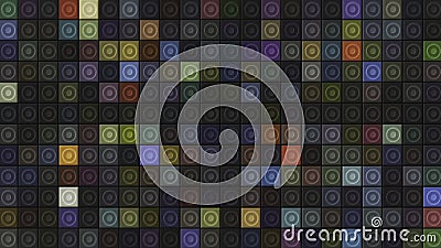 Beautiful background of colorful flashing squares. Motion. Stylish mosaic background of flashing multicolored squares Stock Photo