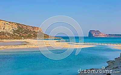 Gramvousa island and Balos Lagoon on Crete Stock Photo