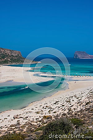 Gramvousa island and Balos Lagoon on Crete Stock Photo