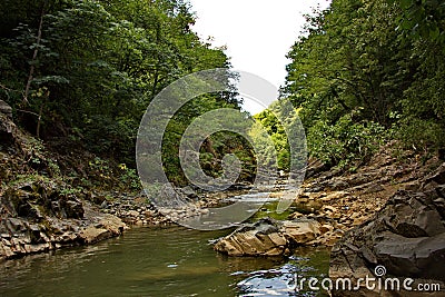 Beautiful banks of the river Vilash Stock Photo