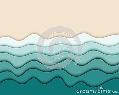 Beautiful banner for cover design.Paper cut style background. 3d effect imitation, vector backdrop Vector Illustration