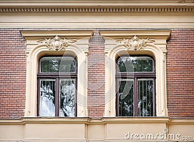 Beautiful baroque architectural window Stock Photo