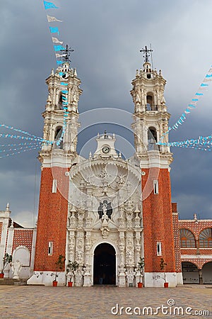 Baroque basilica of ocotlan in tlaxcala city III Editorial Stock Photo