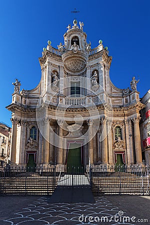 Beautiful baroque church in Catania, Sicily Stock Photo