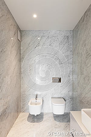 Beautiful bathroom marble Stock Photo