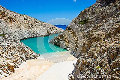 Beautiful Bay with beach Stock Photo