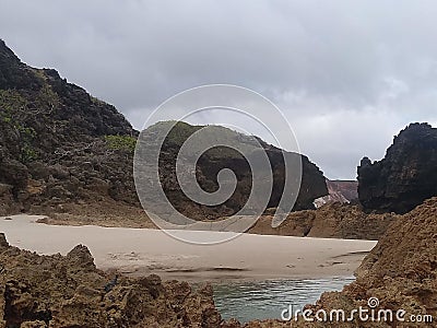 Beautiful beach of the Brazilian coast called Tambaba. Stock Photo