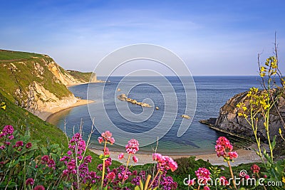 Beautiful beach on of Dorset, UK Stock Photo