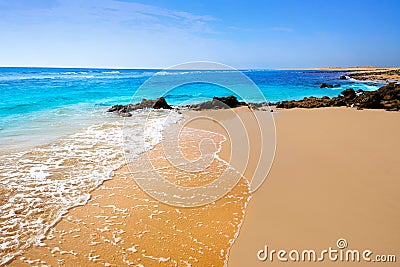 Beautiful beach in fuerteventura Stock Photo