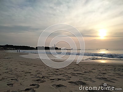 Beautiful beach in garut Indonesia Stock Photo