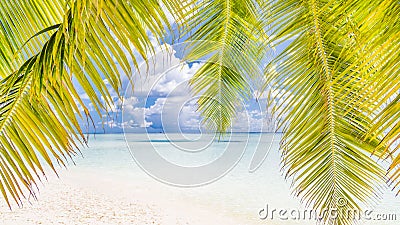 Beautiful beach landscape. Summer holiday and vacation concept. Inspirational tropical beach. Beach background banner Stock Photo