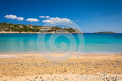 Beautiful beach at Marathi bay on Crete, Greece Stock Photo