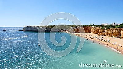 Beautiful beach Praia Nova in Portugal, Algarve Stock Photo