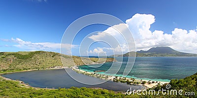 Beautiful beach on Saint Kitts Stock Photo