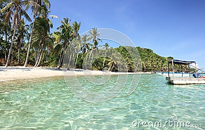 Beautiful beach and sea in Phu Quoc, Vietnam Stock Photo