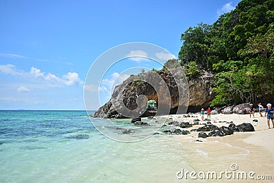 Beautiful beach and stone at Khai Island, Andaman Thailand Editorial Stock Photo