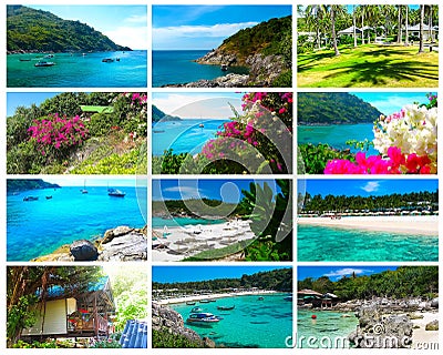 Beautiful beach on a tropical island Koh Racha Yai Stock Photo