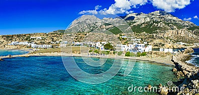 Beautiful beaches of Greek islands - Lefkos Stock Photo