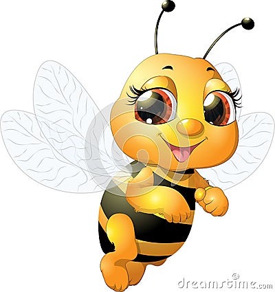 Beautiful bee Vector Illustration