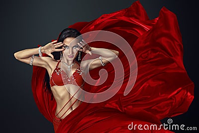 Beautiful belly dancer Stock Photo