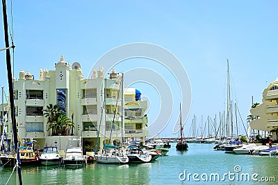 beautiful Benalmadena marina, Costa del Sol, Spain Editorial Stock Photo