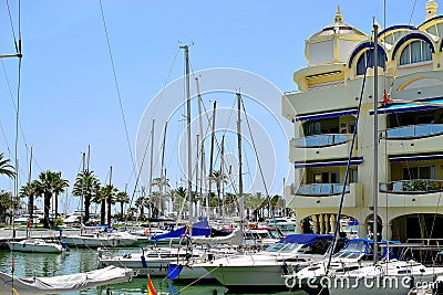 beautiful Benalmadena marina, Costa del Sol, Spain Editorial Stock Photo