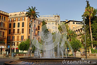 Beautiful fountain in Palma de Mallorca - Mallorca Islas Baleares Spain Stock Photo