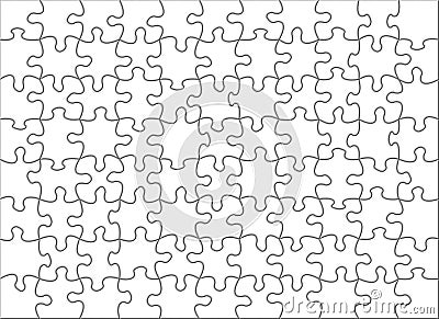 Beautiful blank transparent jigsaw puzzle Stock Photo