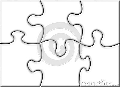 Beautiful blank transparent jigsaw puzzle Stock Photo