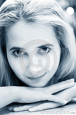 Beautiful blond girl Stock Photo