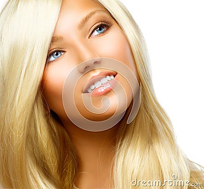 Beautiful Blond Girl Stock Photo