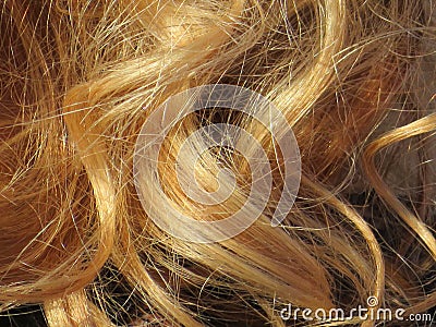 Beautiful blond hair of an intense color and very well groomed Stock Photo