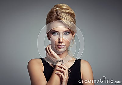 Beautiful blond woman Stock Photo