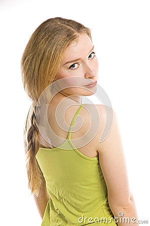 The beautiful blonde Stock Photo