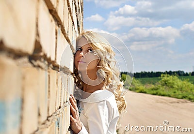 Beautiful blondy girl Stock Photo