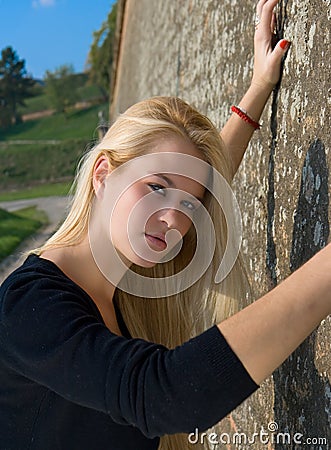 Beautiful blondy woman Stock Photo