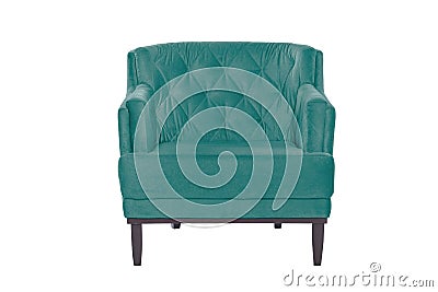 Beautiful blue armchair modern designer Stock Photo