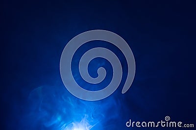 Blue color light beam , smoke texture spotlight . screening abstract background Stock Photo