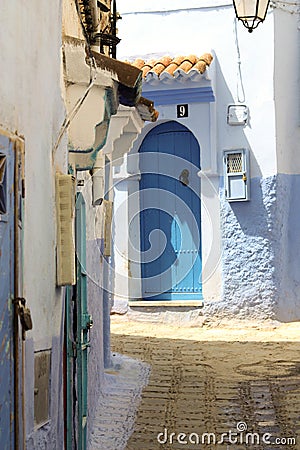 The beautiful blue medina of Chefchaouen in Morocco Stock Photo