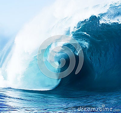 Beautiful Blue Ocean Wave Stock Photo